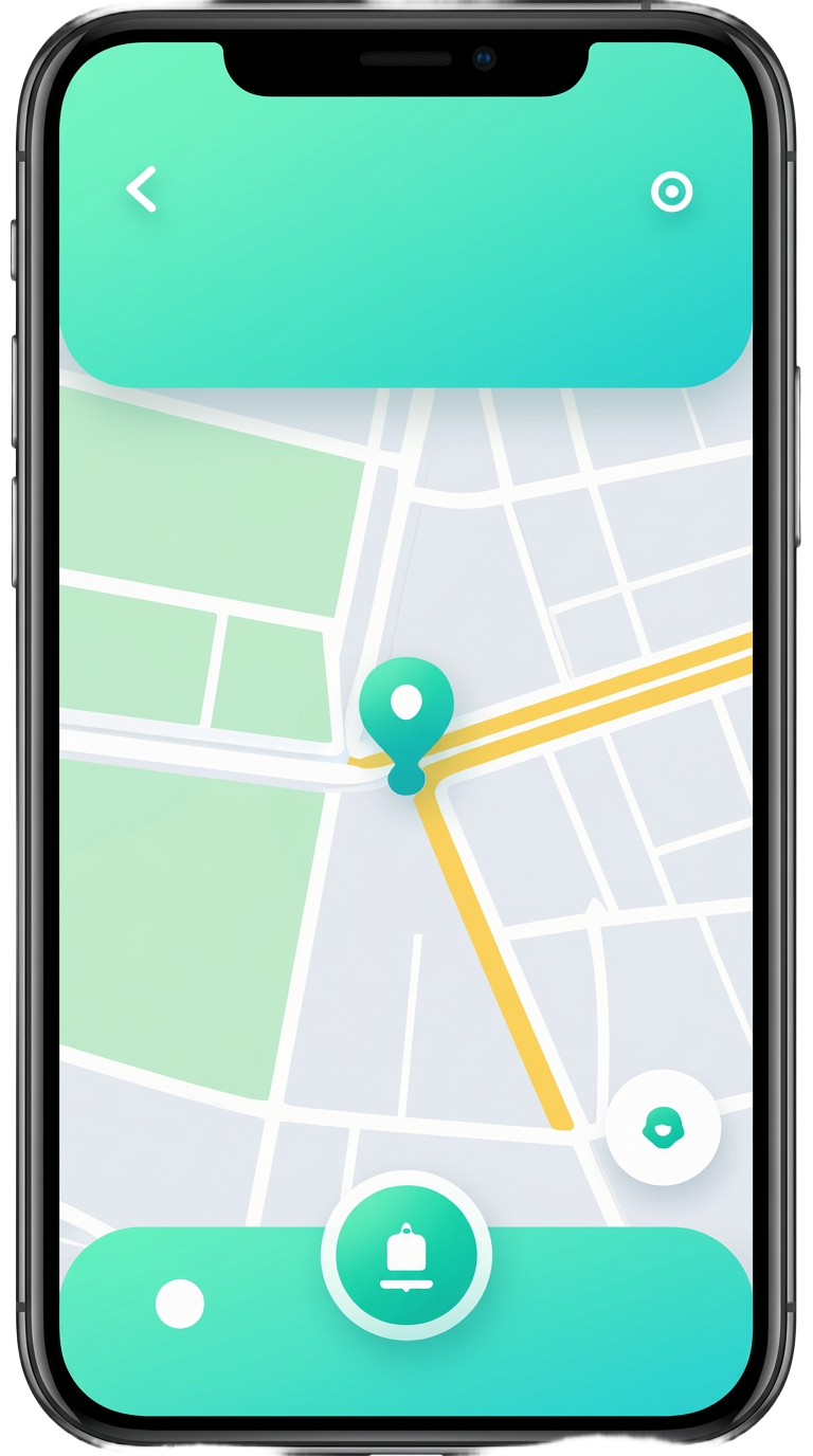 iSERVU driver app navigation screen