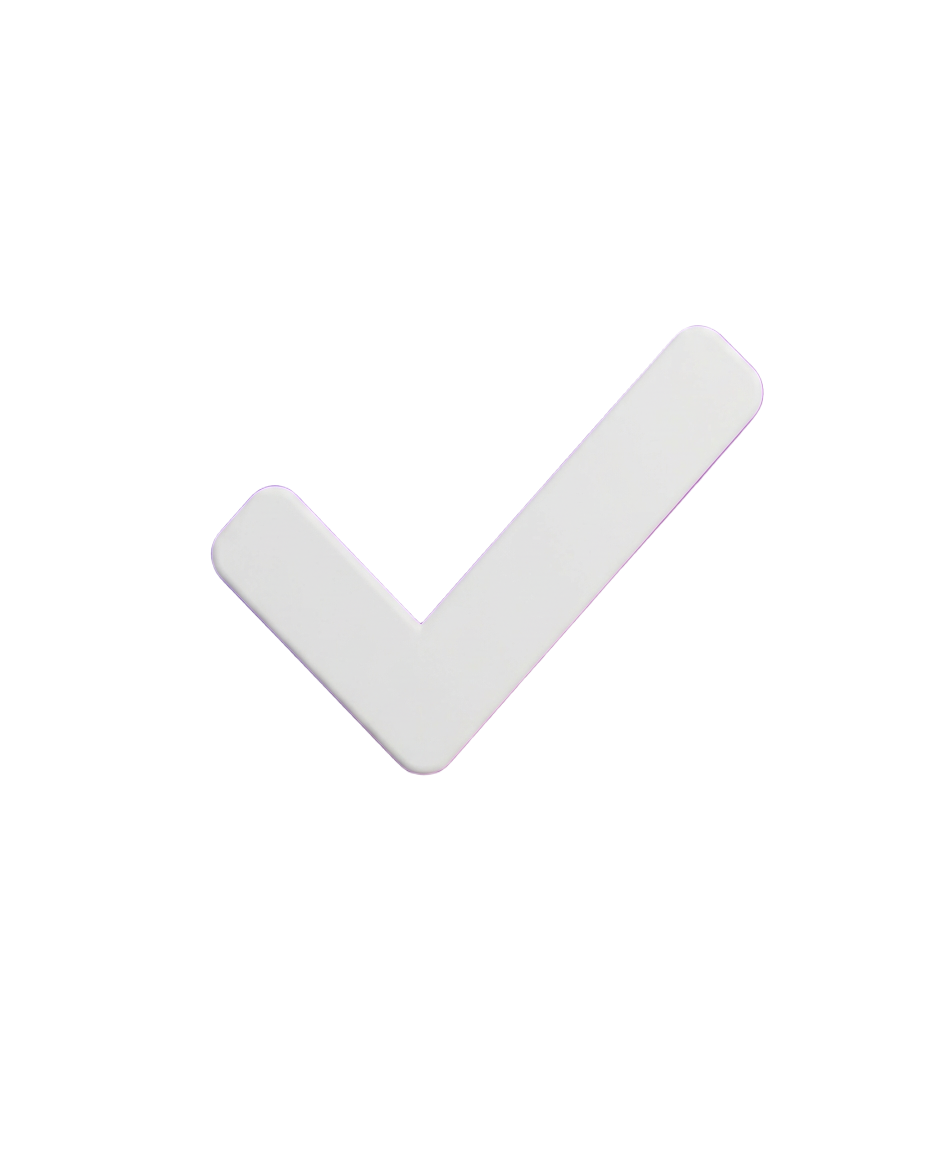 Safety shield with checkmark